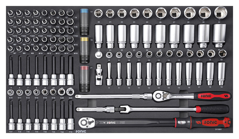 Nuss- und Bit-Satz 1/2", 118-tlg SFS Nuss- und Bit-Satz 1/2", 118-tlg SFS