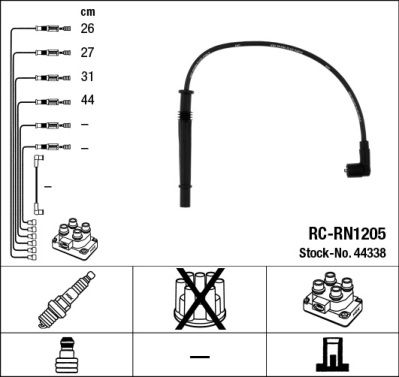 NGK Zündleitungssatz (44338) Thumbnail