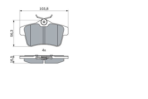 BOSCH Bremsbelagsatz, Scheibenbremse (0 986 494 437) BOSCH Bremsbelagsatz, Scheibenbremse (0 986 494 437)