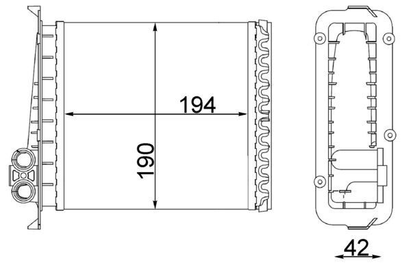 MAHLE Wärmetauscher, Innenraumheizung (AH 106 000S) Thumbnail