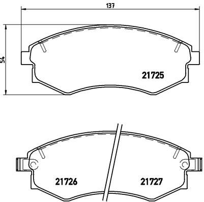 BREMBO Bremsbelagsatz, Scheibenbremse (P 15 011)
