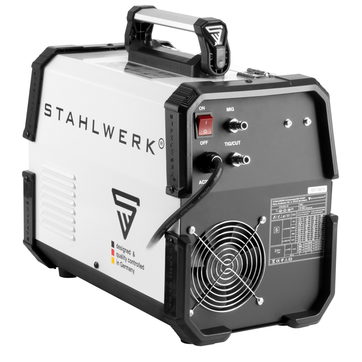 STAHLWERK Kombi-Schweißgerät CTM-250 ST Digital 5-in-1 200 A Vollausstattung