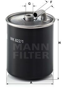 MANN-FILTER Kraftstofffilter (WK 822/1) Thumbnail