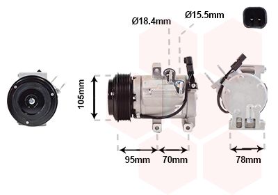 VAN WEZEL Kompressor, Klimaanlage (1800K682)