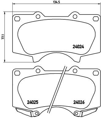 BREMBO Bremsbelagsatz, Scheibenbremse (P 83 066)