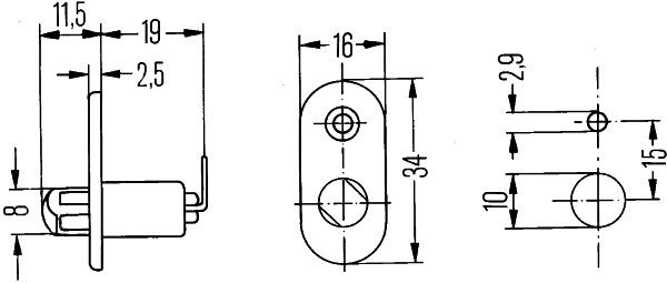 HELLA Schalter, Türkontakt (6ZF 004 365-011) 04082300191325 6ZF 004 365-011