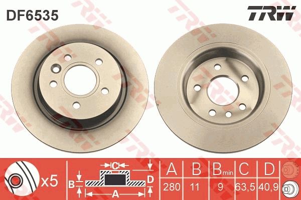 TRW Bremsscheibe (DF6535)