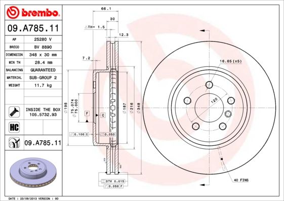 BREMBO Bremsscheibe (09.A785.11)