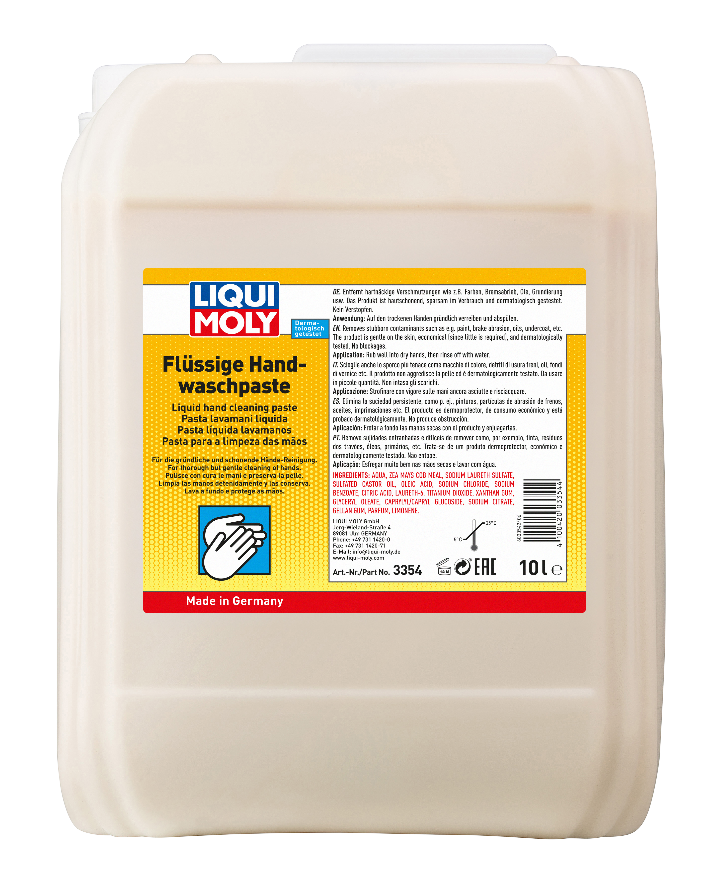 LIQUI MOLY Flüssige Handwaschpaste, 10 l (3354)
