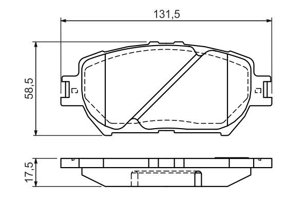 BOSCH Bremsbelagsatz, Scheibenbremse (0 986 494 363)