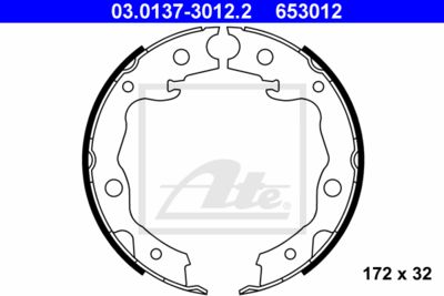 ATE Bremsbackensatz, Feststellbremse (03.0137-3012.2) Thumbnail