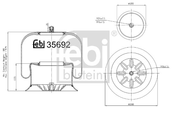 FEBI BILSTEIN Federbalg, Luftfederung (35692)