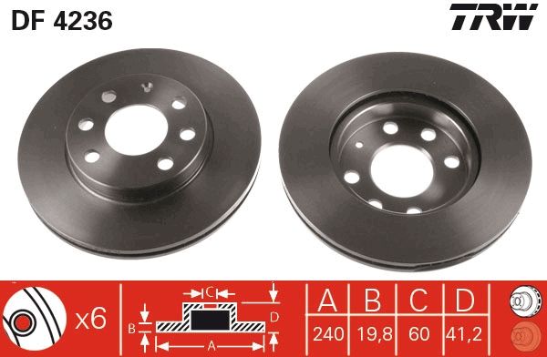 TRW Bremsscheibe (DF4236)