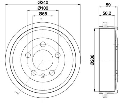 HELLA Bremstrommel (8DT 355 300-371)