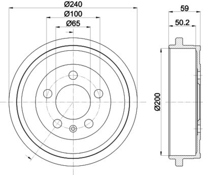 HELLA Bremstrommel (8DT 355 300-371)