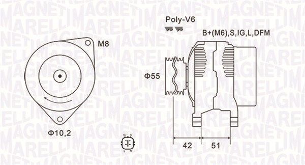 MAGNETI MARELLI Generator (063732126010)