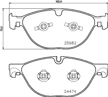 BREMBO Bremsbelagsatz, Scheibenbremse (P 36 029)