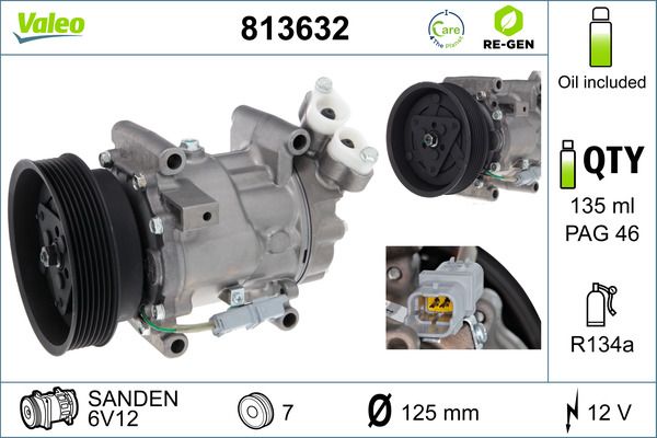 VALEO Kompressor, Klimaanlage (813632) VALEO Kompressor, Klimaanlage (813632)