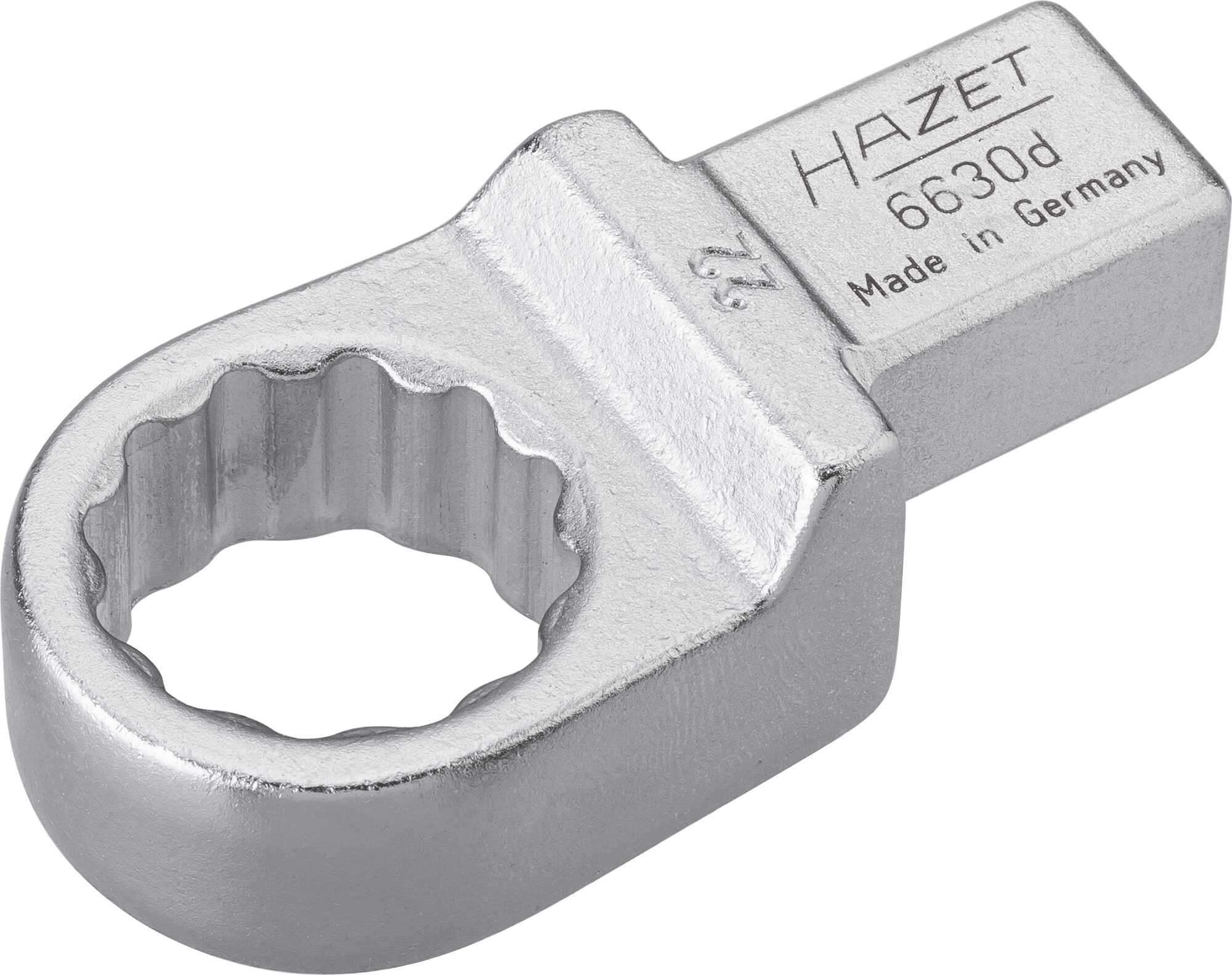 HAZET Einsteck-Ringschlüssel 6630D-22 ∙ Einsteck-Vierkant 14 x 18 mm ∙ Außen-Doppel-Sechskant-Tractionsprofil ∙ 22 mm 4000896029051 6630D-22