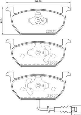 BREMBO Bremsbelagsatz, Scheibenbremse (P 85 137)