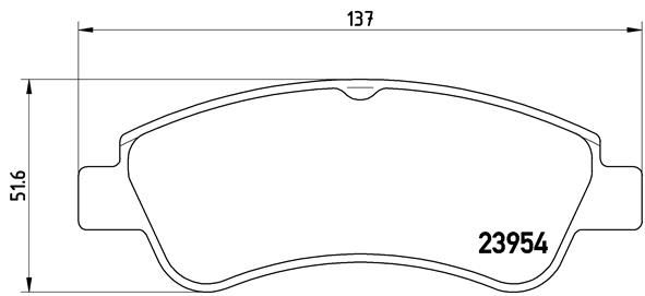 BREMBO Bremsbelagsatz, Scheibenbremse (P 61 066)