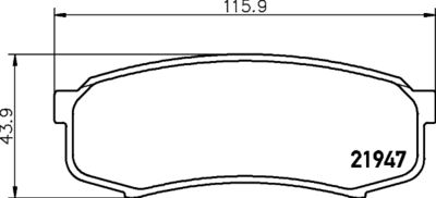 HELLA Bremsbelagsatz, Scheibenbremse (8DB 355 016-831)