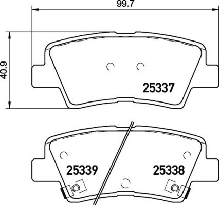 BREMBO Bremsbelagsatz, Scheibenbremse (P 30 106)