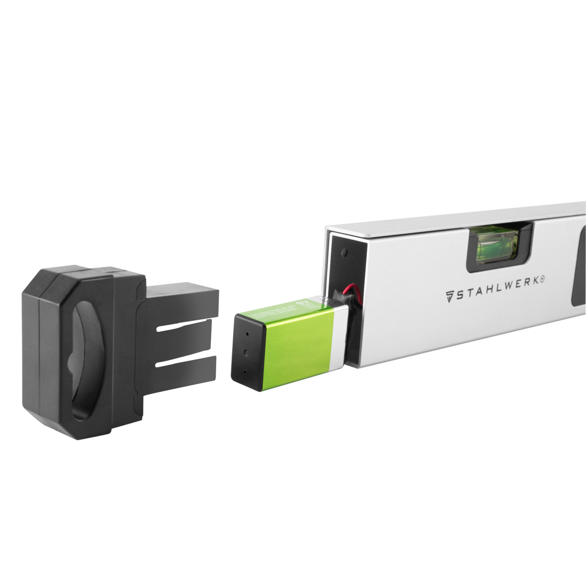 STAHLWERK DW-45 ST Digitaler Aluminium Winkelmesser / Präzisions-Winkelmessgerät / Gradmesser mit integrierter Wasserwaage, weiter Messbereich von 0-230 Grad, 450 mm, beleuchtetes LCD-Display mit Hold-Funktion und Gehrungswinkel-Berechnung