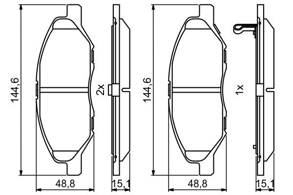 BOSCH Bremsbelagsatz, Scheibenbremse (0 986 494 867) BOSCH Bremsbelagsatz, Scheibenbremse (0 986 494 867)