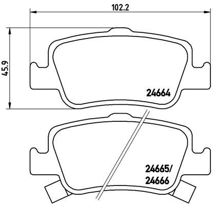 BREMBO Bremsbelagsatz, Scheibenbremse (P 83 080)