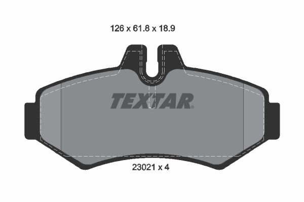 TEXTAR Bremsbelagsatz, Scheibenbremse (2302101)