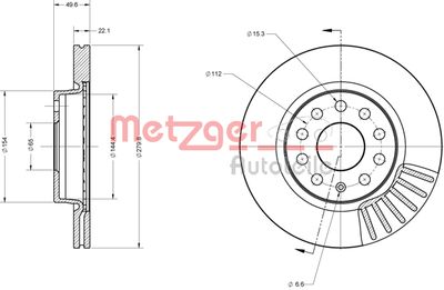 METZGER Bremsscheibe (6110161) 4250032639594 6110161