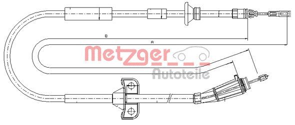 METZGER Seilzug, Feststellbremse (10.8066)