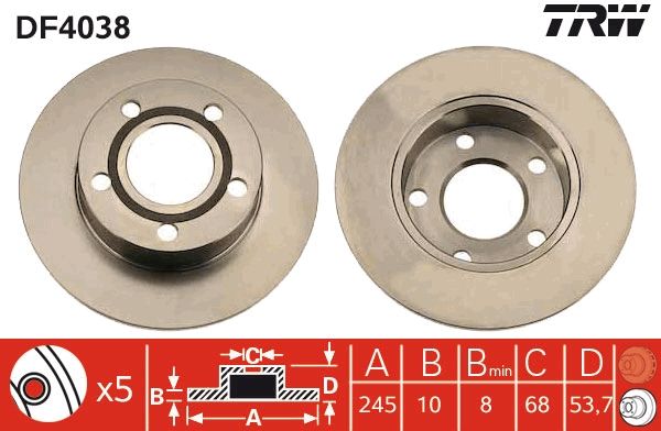 TRW Bremsscheibe (DF4038)
