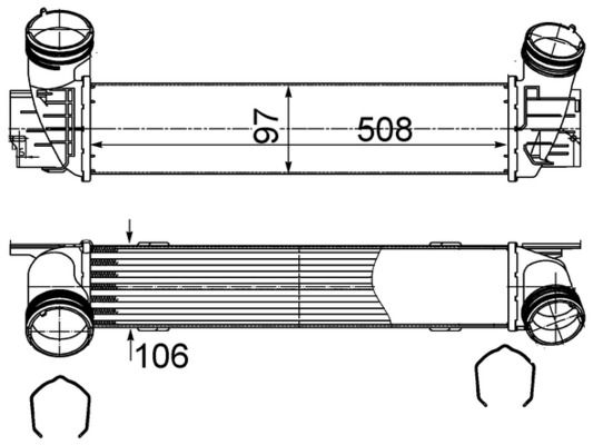 MAHLE Ladeluftkühler (CI 491 000S)