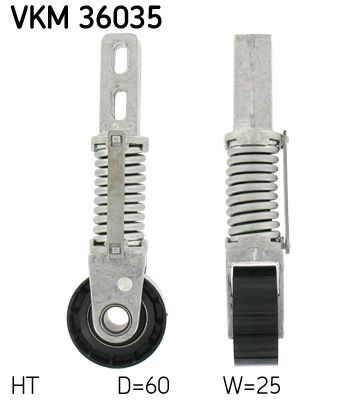 SKF Spannrolle, Keilrippenriemen (VKM 36035)