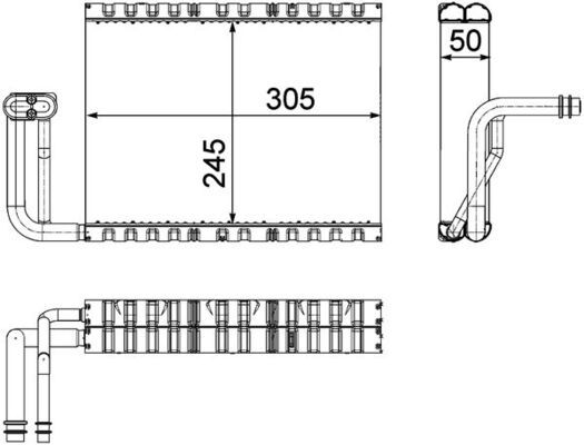 MAHLE Verdampfer, Klimaanlage (AE 88 000P) MAHLE Verdampfer, Klimaanlage (AE 88 000P)