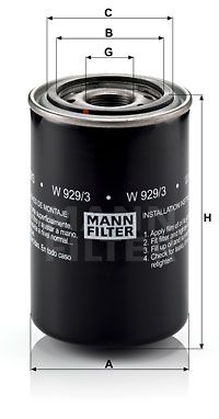MANN-FILTER Ölfilter (W 929/3)