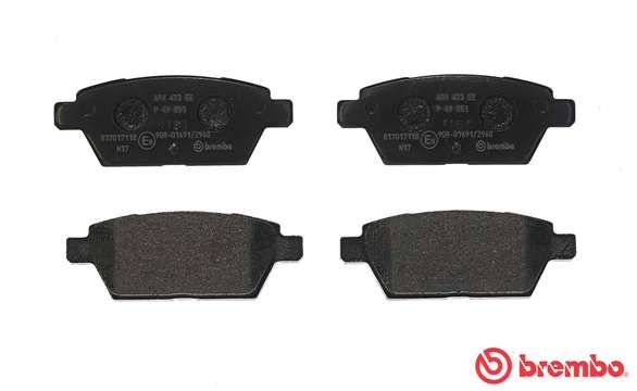 BREMBO Bremsbelagsatz, Scheibenbremse (P 49 051)