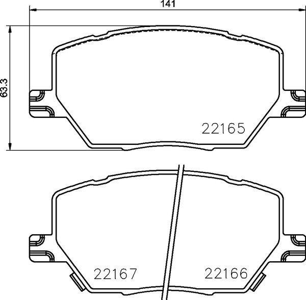 BREMBO Bremsbelagsatz, Scheibenbremse (P 23 164)