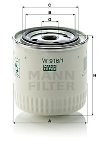 MANN-FILTER Ölfilter (W 916/1)