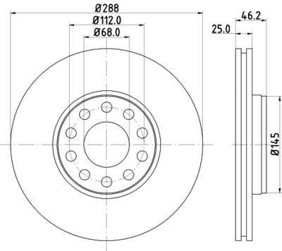 HELLA Bremsscheibe (8DD 355 128-011)