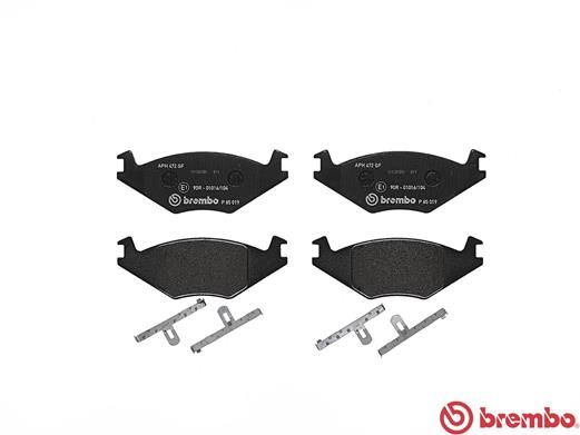 BREMBO Bremsbelagsatz, Scheibenbremse (P 85 019)