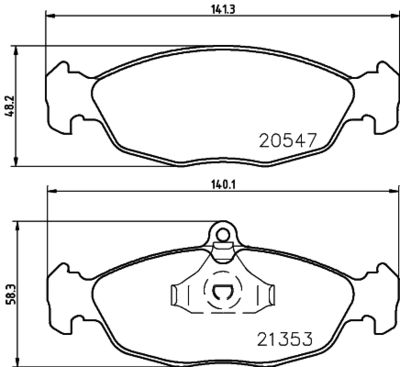HELLA Bremsbelagsatz, Scheibenbremse (8DB 355 007-531)