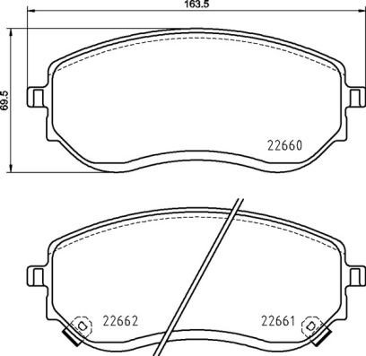 BREMBO Bremsbelagsatz, Scheibenbremse (P 50 144)