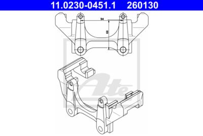 ATE Halter, Bremssattel (11.0230-0451.1)