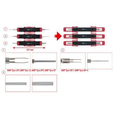 KS TOOLS Entriegelungswerkzeug, Flach-/Rundstecker (154.0015)