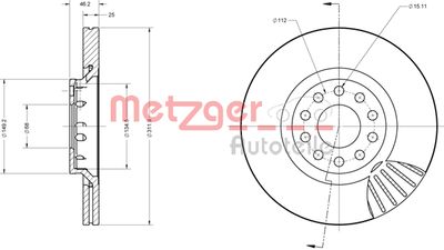 METZGER Bremsscheibe (6110100)