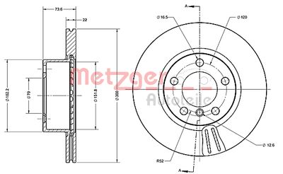 METZGER Bremsscheibe (6110689)