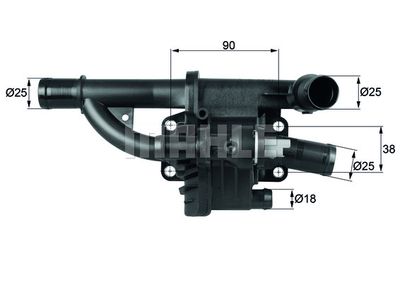 MAHLE Thermostat, Kühlmittel (TH 40 83) 4009026932018 TH 40 83